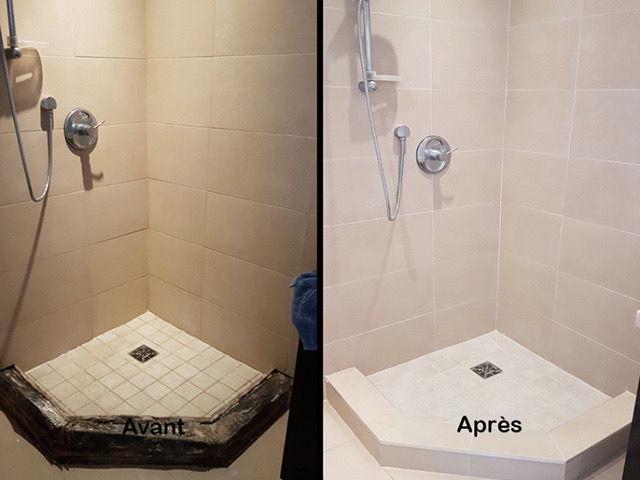 Réparation et rénovation de douche en céramique